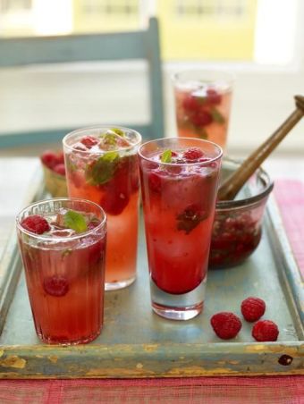 rasberries, plum &amp; ginger juice